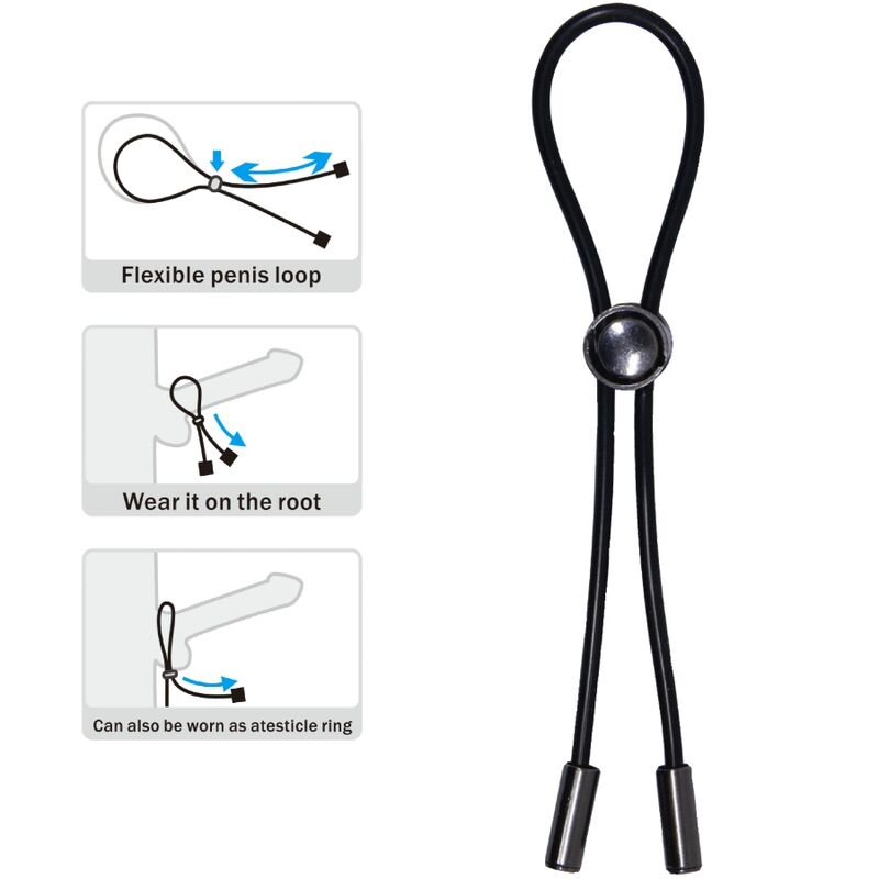 ANELLO PER PENE E TESTICOLI CON CORDONCINO - CHARME VIBE