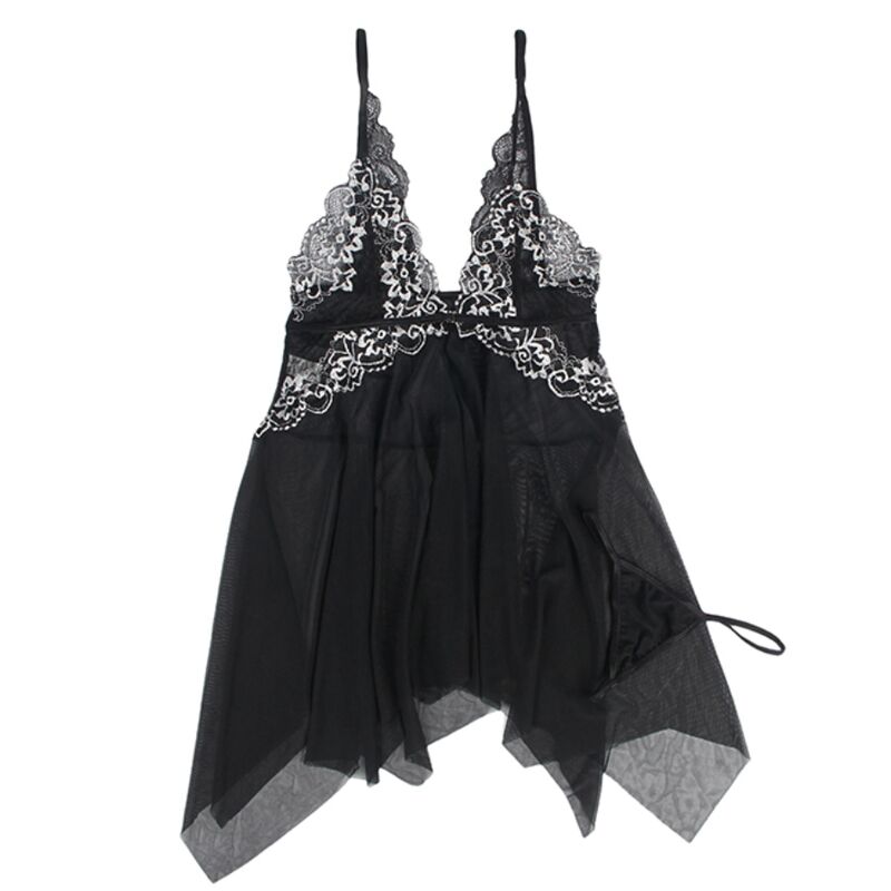 BABYDOLL IN TESSUTO TULLE PIZZO S/M - CHARME VIBE