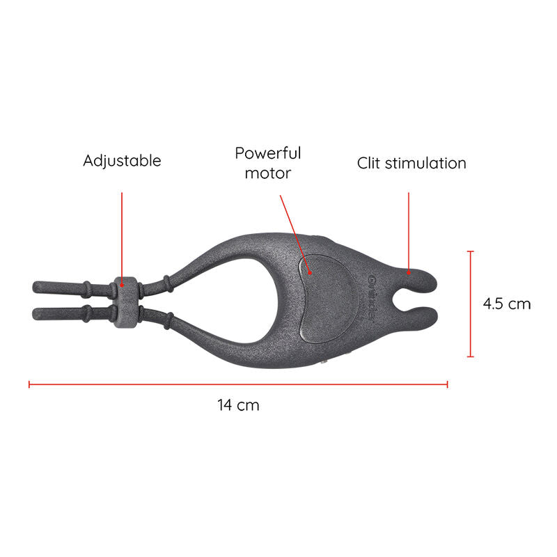 ANELLO VIBRATORE REGOLABILE RICARICABILE PAMPA CON STIMOLATORE CLITORIDE 10 VELOCITÀ APP GRATUITA - CHARME VIBE