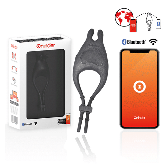 ANELLO VIBRATORE REGOLABILE RICARICABILE PAMPA CON STIMOLATORE CLITORIDE 10 VELOCITÀ APP GRATUITA - CHARME VIBE