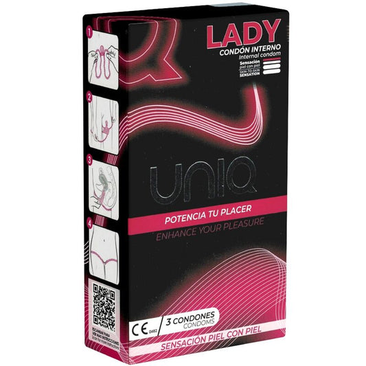 LADY CONDOM PRESERVATIVO FEMMINILE SENZA LATTICE CON CINGHIA DI LEGGENDA 3 UNITÀ - CHARME VIBE