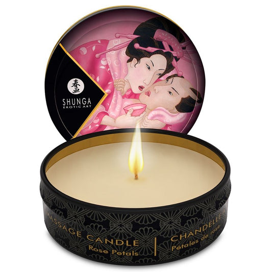 MINI CARESS BY CANDELIGHT CANDELA DA MASSAGGIO ROSE 30 ML - CHARME VIBE