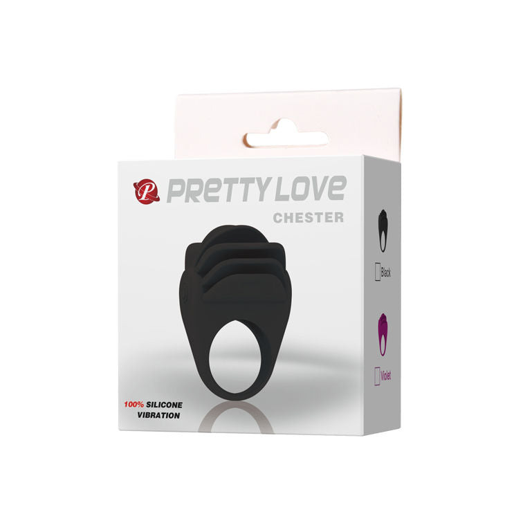 ANELLO VIBRATORE NERO CHESTER - CHARME VIBE