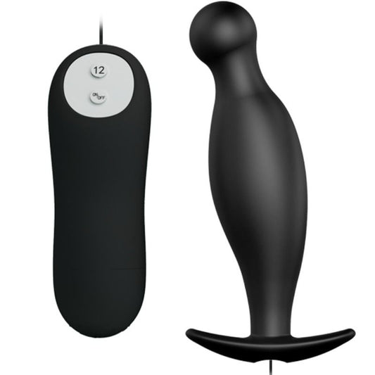 PLUG ANALE IN SILICONE 12 MODALIT DI VIBRAZIONE NERO - CHARME VIBE