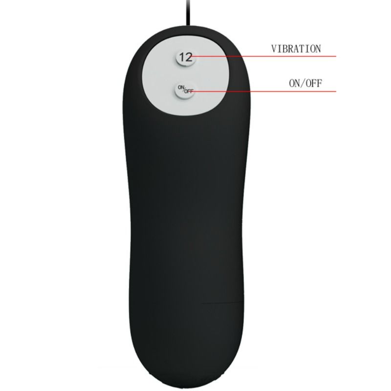 PLUG ANALE IN SILICONE 12 MODALIT DI VIBRAZIONE NERO - CHARME VIBE
