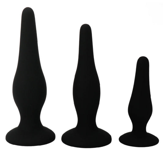 KIT DI INIZIAZIONE IN SILICONE CON TAPPI ANAL - CHARME VIBE