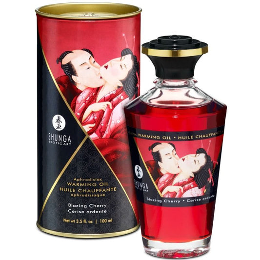 OLIO DA MASSAGGIO EFFETTO CALORE SAPORE INTENSO DI CILIEGIA 100 ML - CHARME VIBE