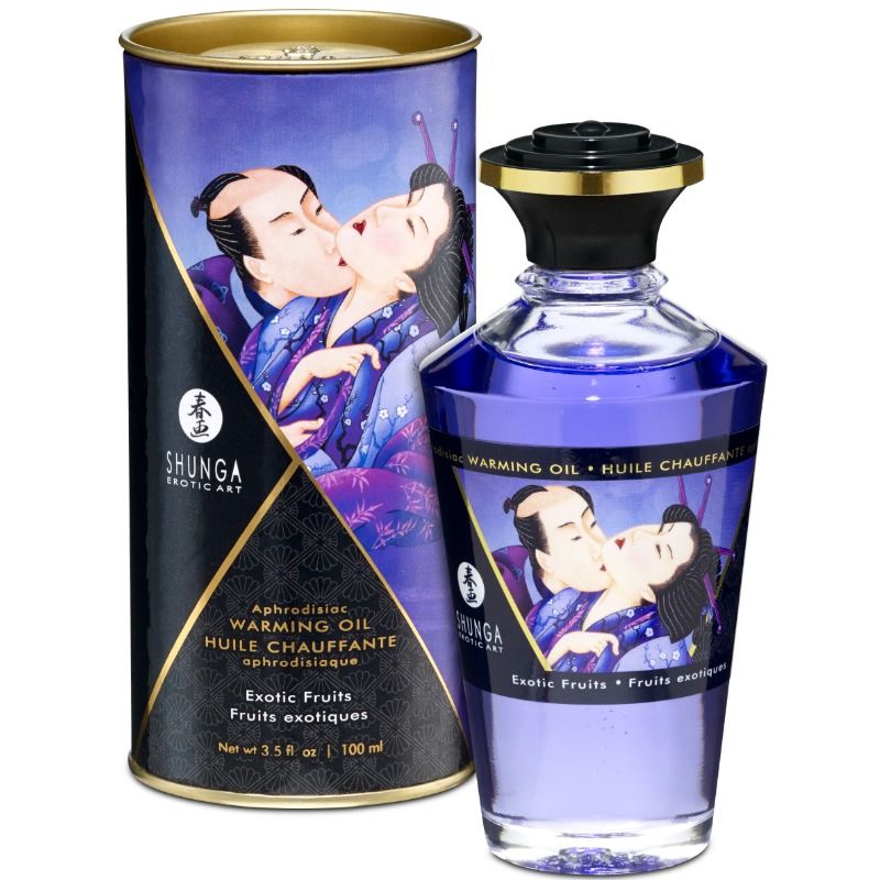 OLIO DA MASSAGGIO EFFETTO CALORE SAPORE DI FRUTTA ESOTICA 100 ML - CHARME VIBE