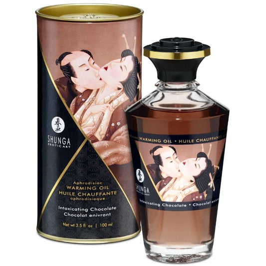 OLIO DA MASSAGGIO CON EFFETTO CALORE GUSTO INTENSO DI CIOCCOLATO 100 ML - CHARME VIBE