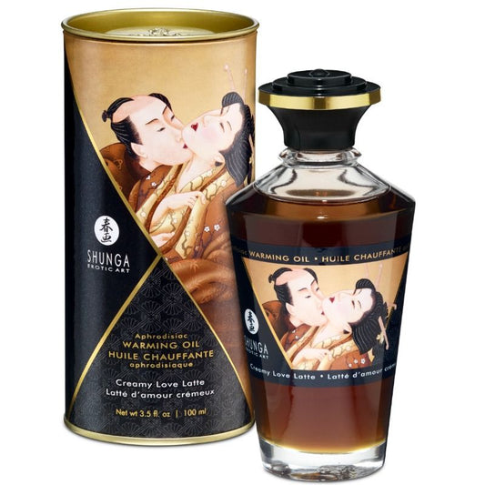 OLIO DA MASSAGGIO EFFETTO CALORE GUSTO CREAMY LOVE LATTE 100 ML - CHARME VIBE