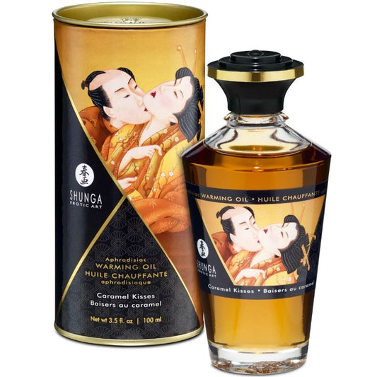 OLIO DA MASSAGGIO CON EFFETTO CALORE SAPORE CARAMELLO 100 ML - CHARME VIBE