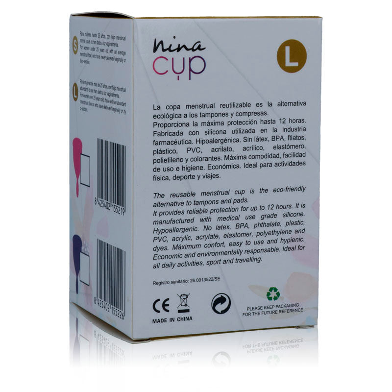 COPPA MESTRUALE ROSA - TAGLIA L - CHARME VIBE