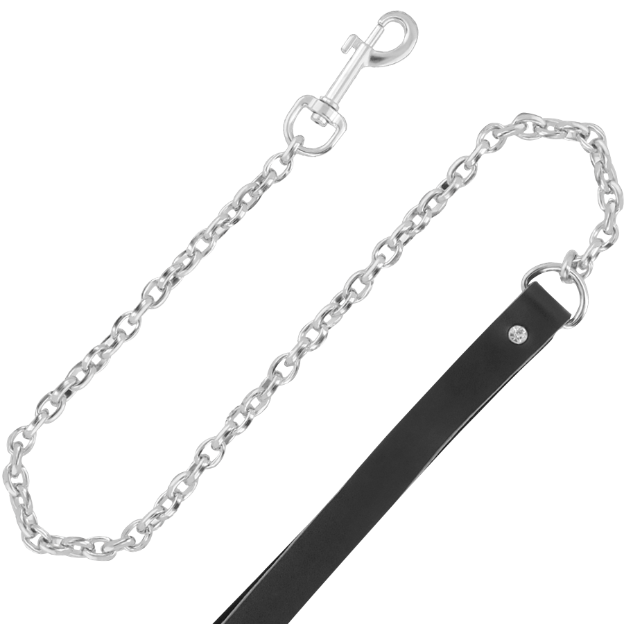 COLLANA IN PELLE DI ALTA QUALITÀ CON GUINZAGLIO - CHARME VIBE
