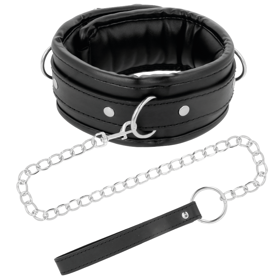 COLLANA IN MORBIDA PELLE CON CATENA - CHARME VIBE
