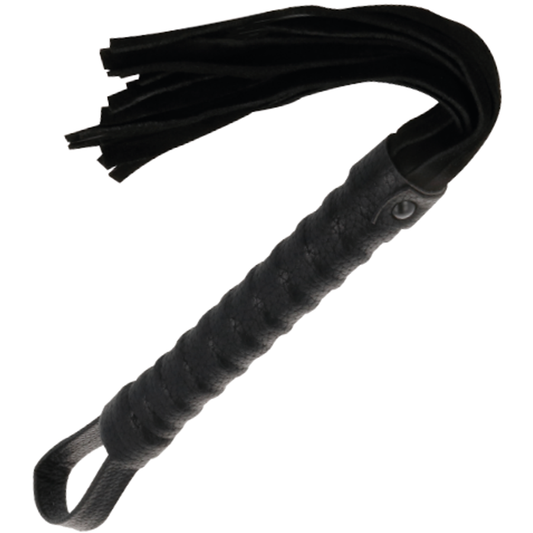 FRUSTA BONDAGE NERA CON MANICO IN PELLE - CHARME VIBE