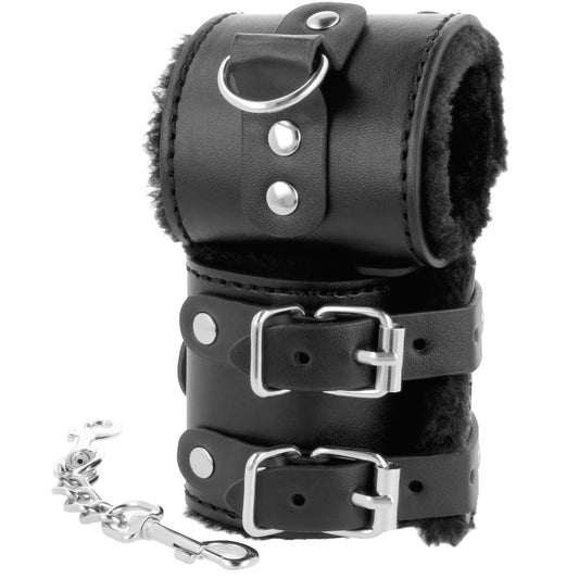 MANETTE NERE REGOLABILI IN PELLE CON FODERA - CHARME VIBE