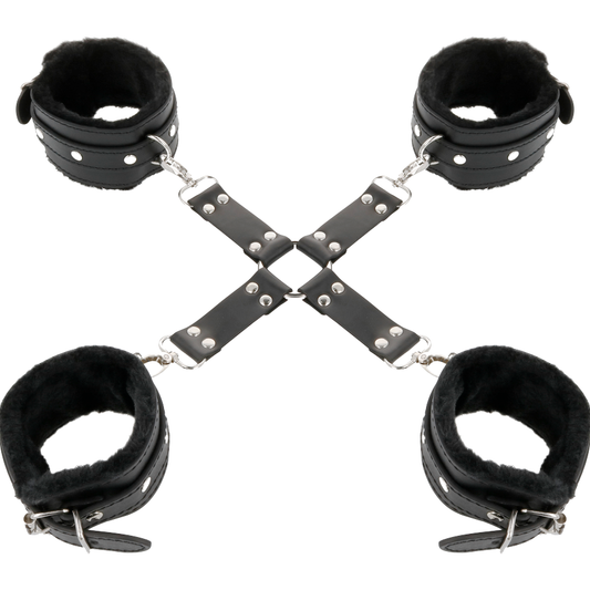 MANETTE IN PELLE PER PIEDI E MANI NERE - CHARME VIBE