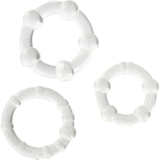 SET DI TRE ANELLI PER PENE TRASPARENTI - CHARME VIBE