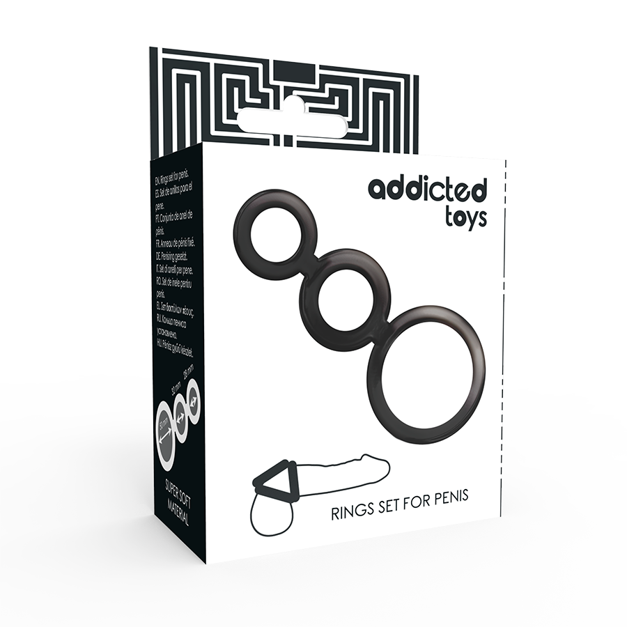 SET DI ANELLI PER PENE - FUMO - CHARME VIBE