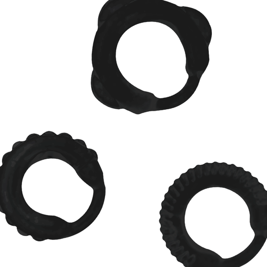 SET C-RING NERO - CHARME VIBE