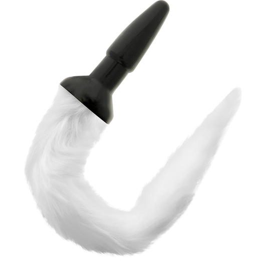 PLUG ANALE IN SILICONE CON CODA BIANCA - CHARME VIBE