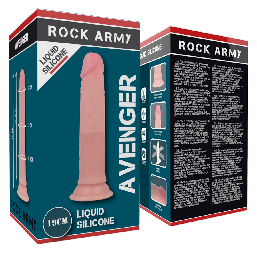 LIQUID SILICONE PREMIUM AVENGER REALISTICO 19 CM O 3.98 CM - CHARME VIBE