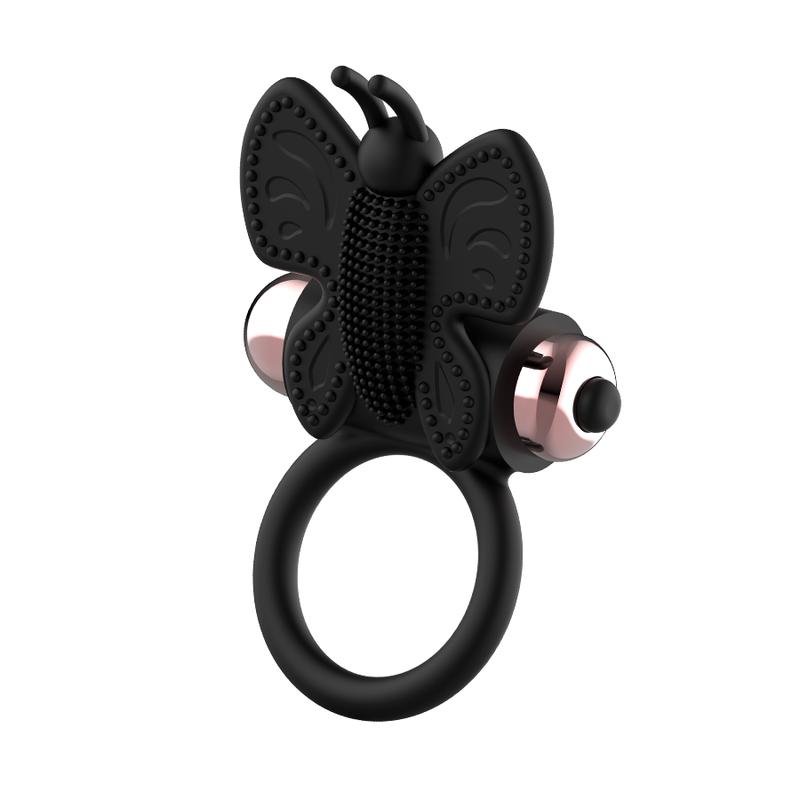 ANELLO PENE FARFALLA CON VIBRATORE NERO/ORO - CHARME VIBE