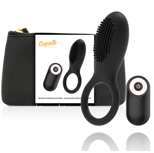 COCK RING TELECOMANDO RICARICABILE NERO/ORO - CHARME VIBE