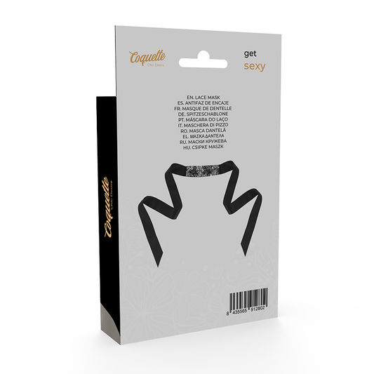 MASCHERA IN PIZZO NERO CON NASTRO - CHARME VIBE