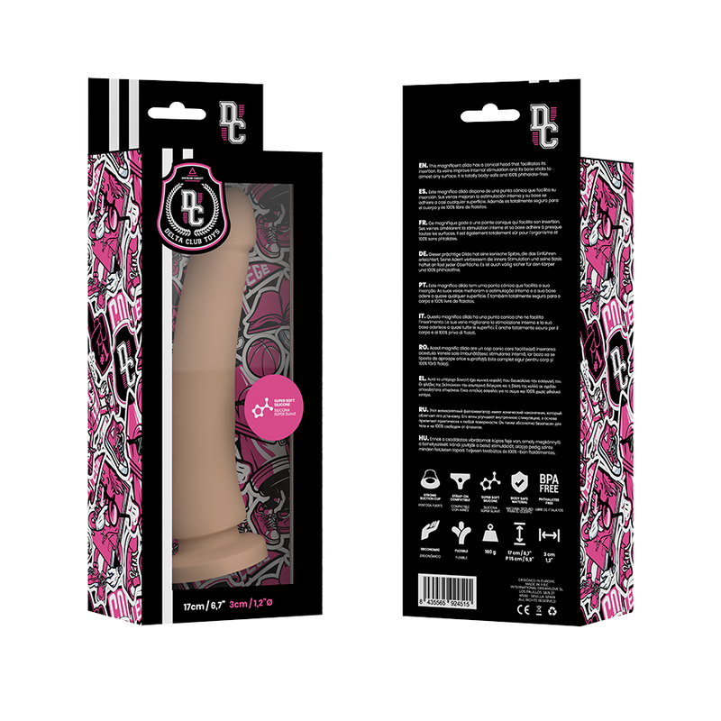 GIOCATTOLI DILDO SILICONE MEDICO NATURALE 17 CM O 3 CM - CHARME VIBE