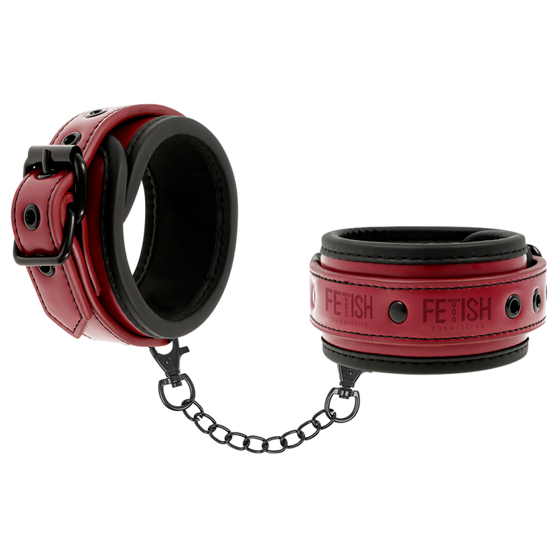 FETISH SUBMISSIVE DARK ROOM - MANETTE VEGAN IN PELLE CON FODERA IN NEOPRENE - CHARME VIBE