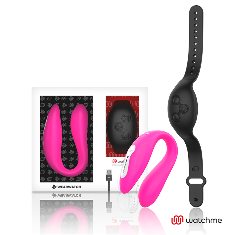 VIBRATORE WATCHME DOPPIA TECNOLOGIA FUCSIA/AZABACHE - CHARME VIBE