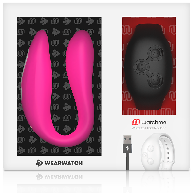 VIBRATORE WATCHME DOPPIA TECNOLOGIA FUCSIA/AZABACHE - CHARME VIBE