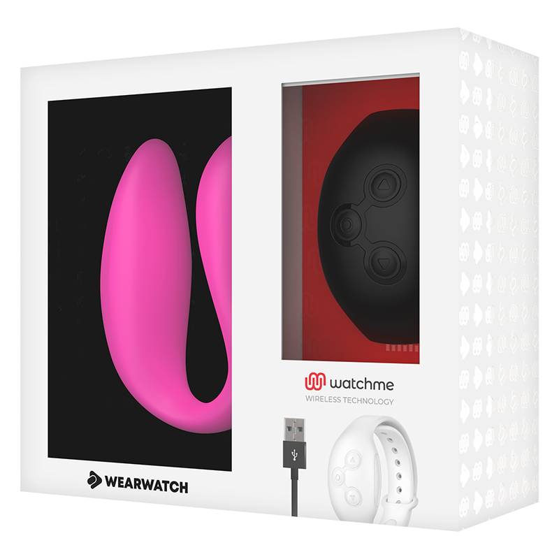 VIBRATORE WATCHME DOPPIA TECNOLOGIA FUCSIA/AZABACHE - CHARME VIBE