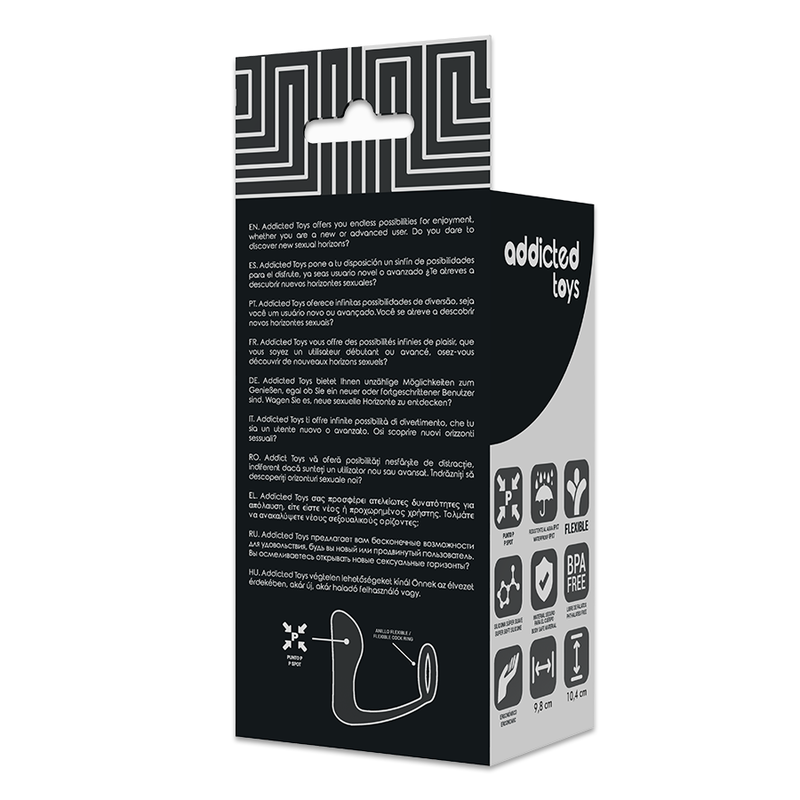 PLUG ANALE CON ANELLO IN SILICONE NERO - CHARME VIBE