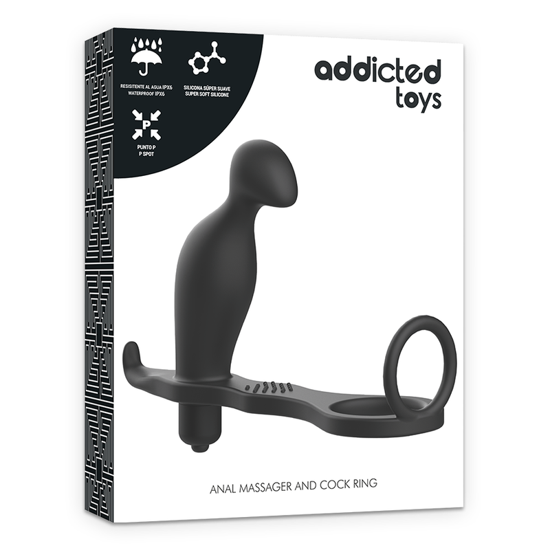 PLUG ANALE CON ANELLO IN SILICONE NERO 12 CM - CHARME VIBE